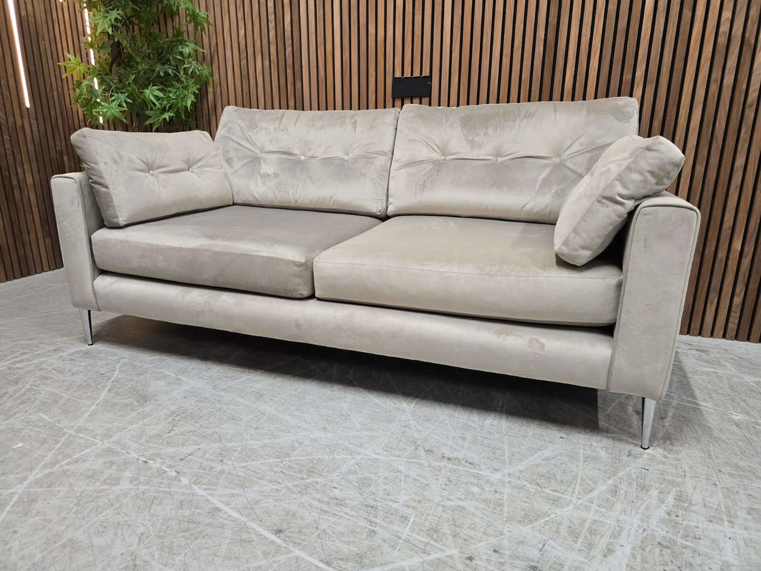 Right angle Taupe 3 seater