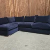 floyd left hand facing corner sofa in indigo chenille