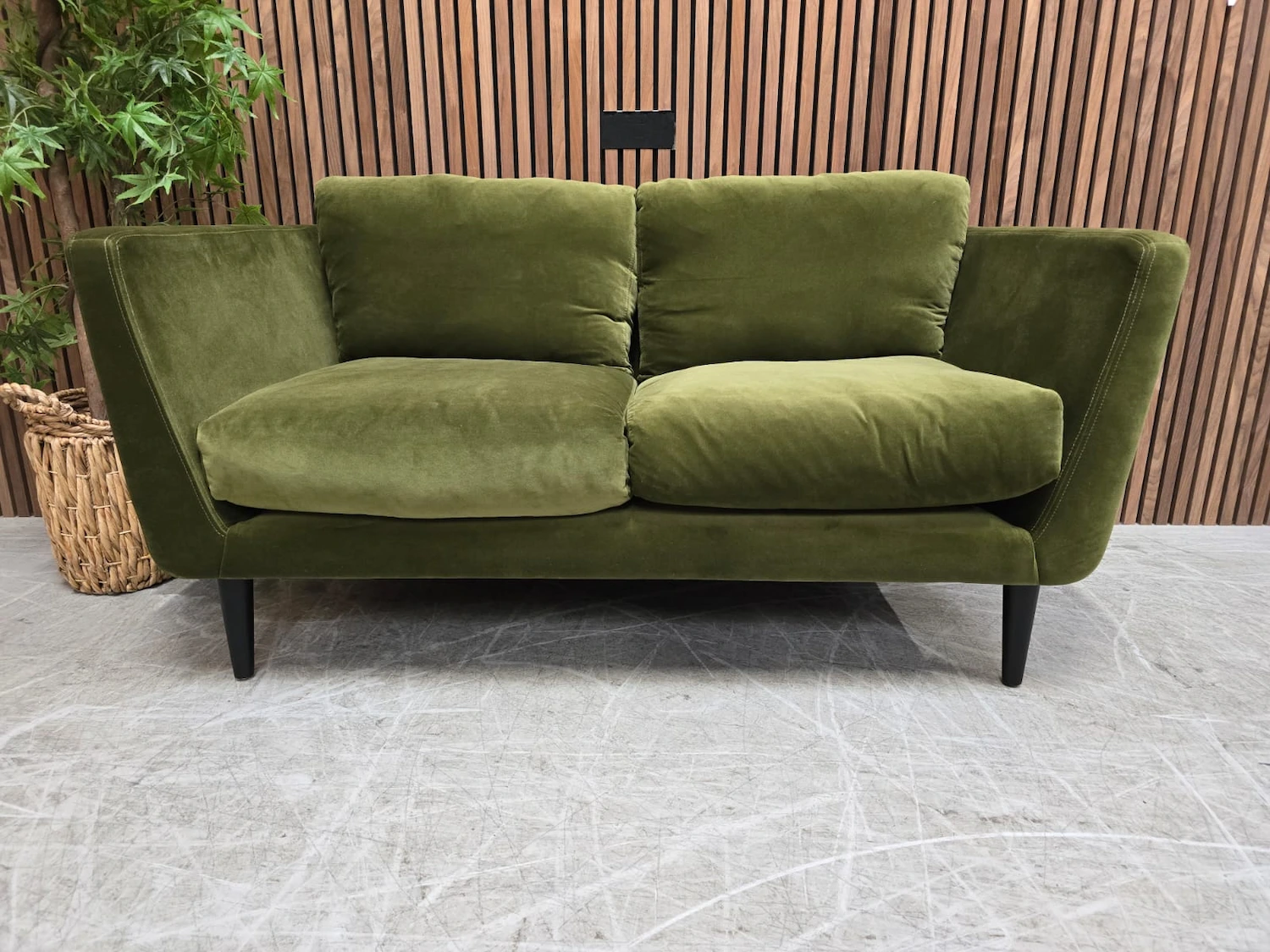 holly 2 seater in meadow smart velvet