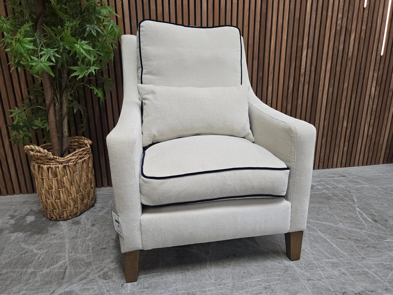 iggy high back armchair in chantilly 1 left side picture of iggy high back armchair