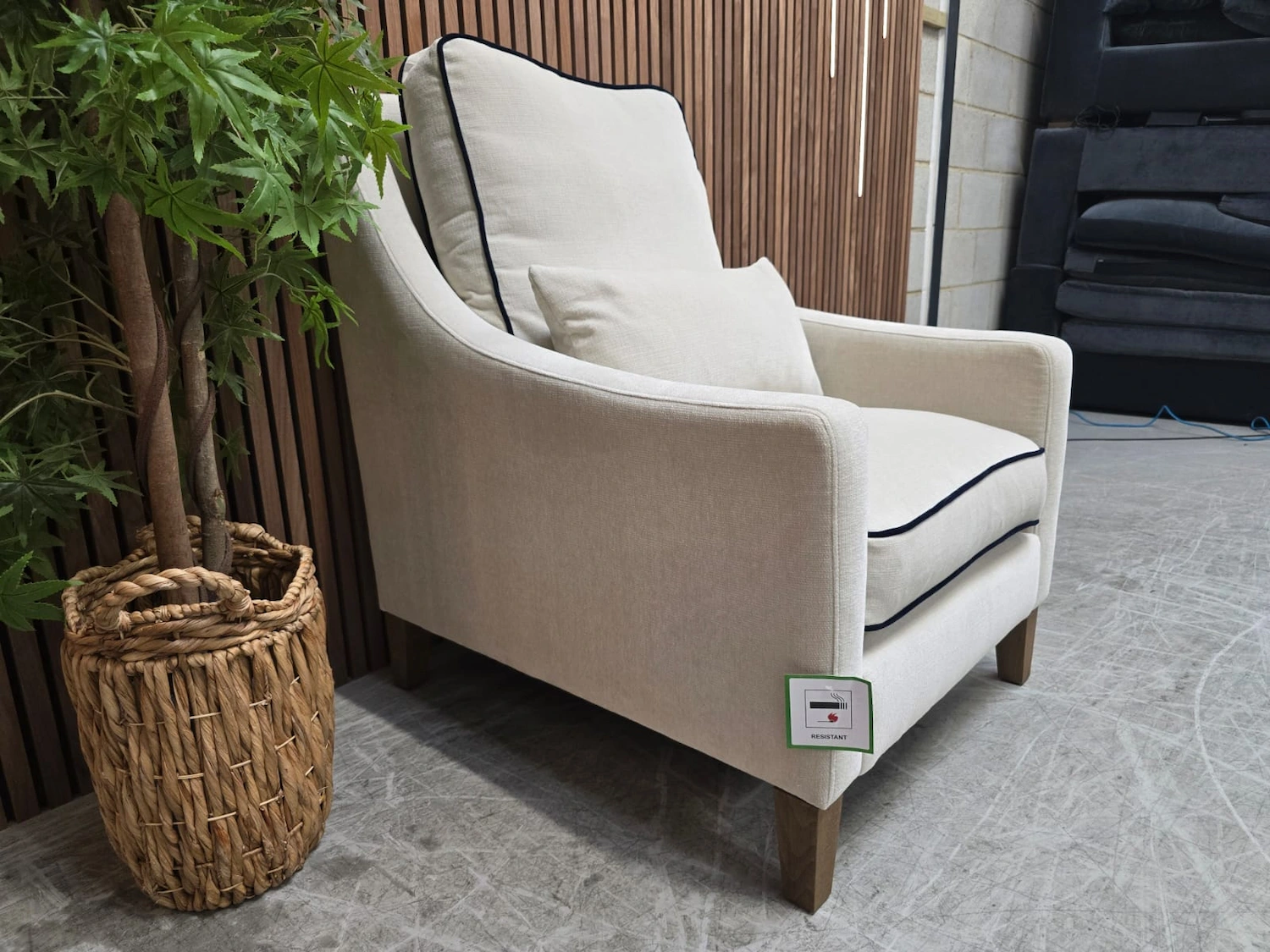 iggy high back armchair in chantilly 3 left side arm of iggy high back armchair