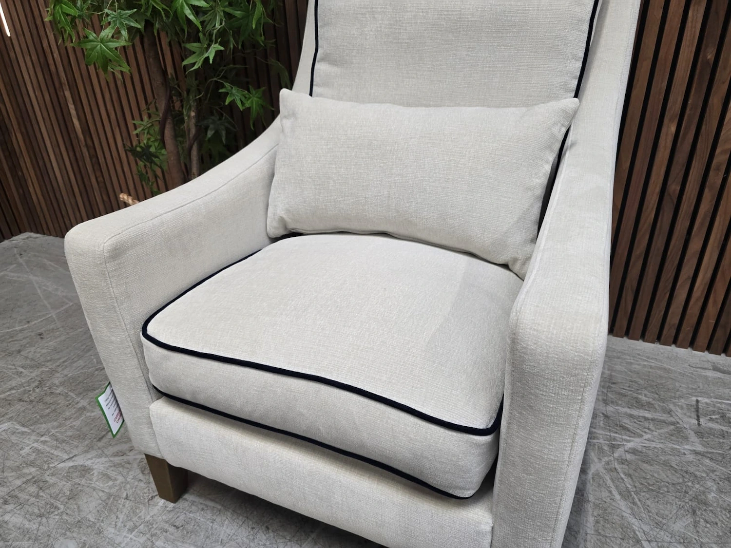 iggy highback armchair in chantilly 4 picture of seat cushion on the iggy armchair