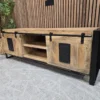 industrial 2 door tv stand 1