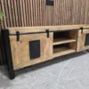 industrial 2 door tv stand 2