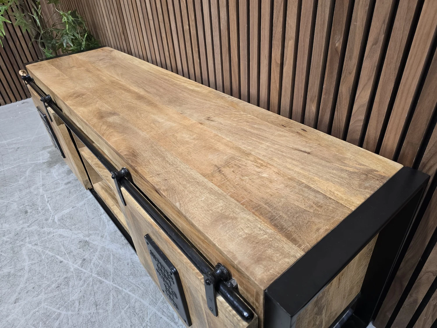 industrial 2 door tv stand 6