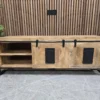 industrial 2 door tv stand 8