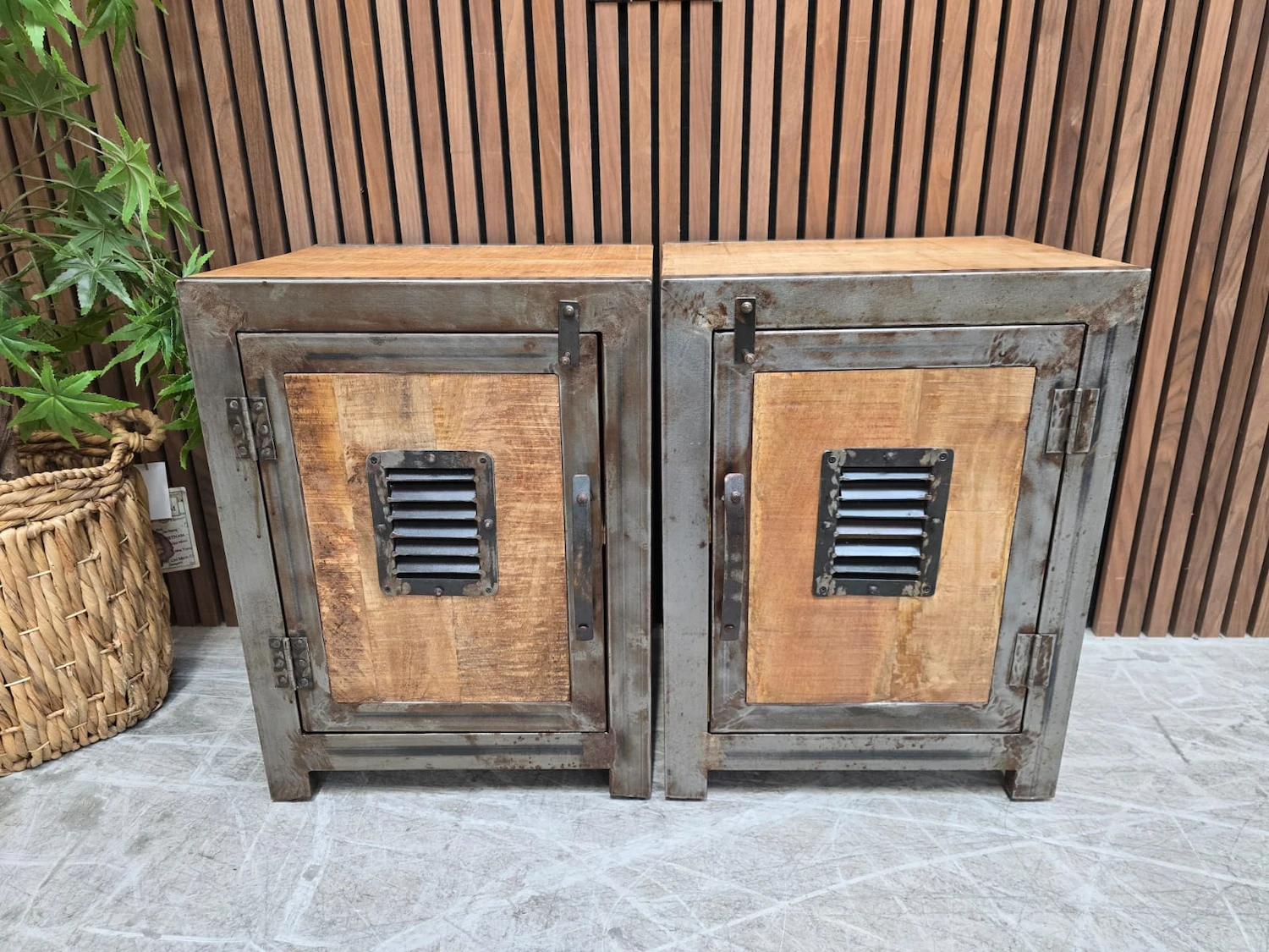 two industrial cabinets