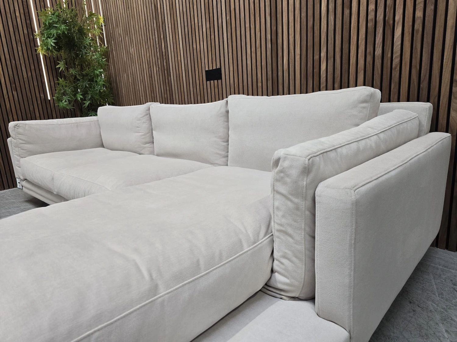 right side arm chaise cushions in sand