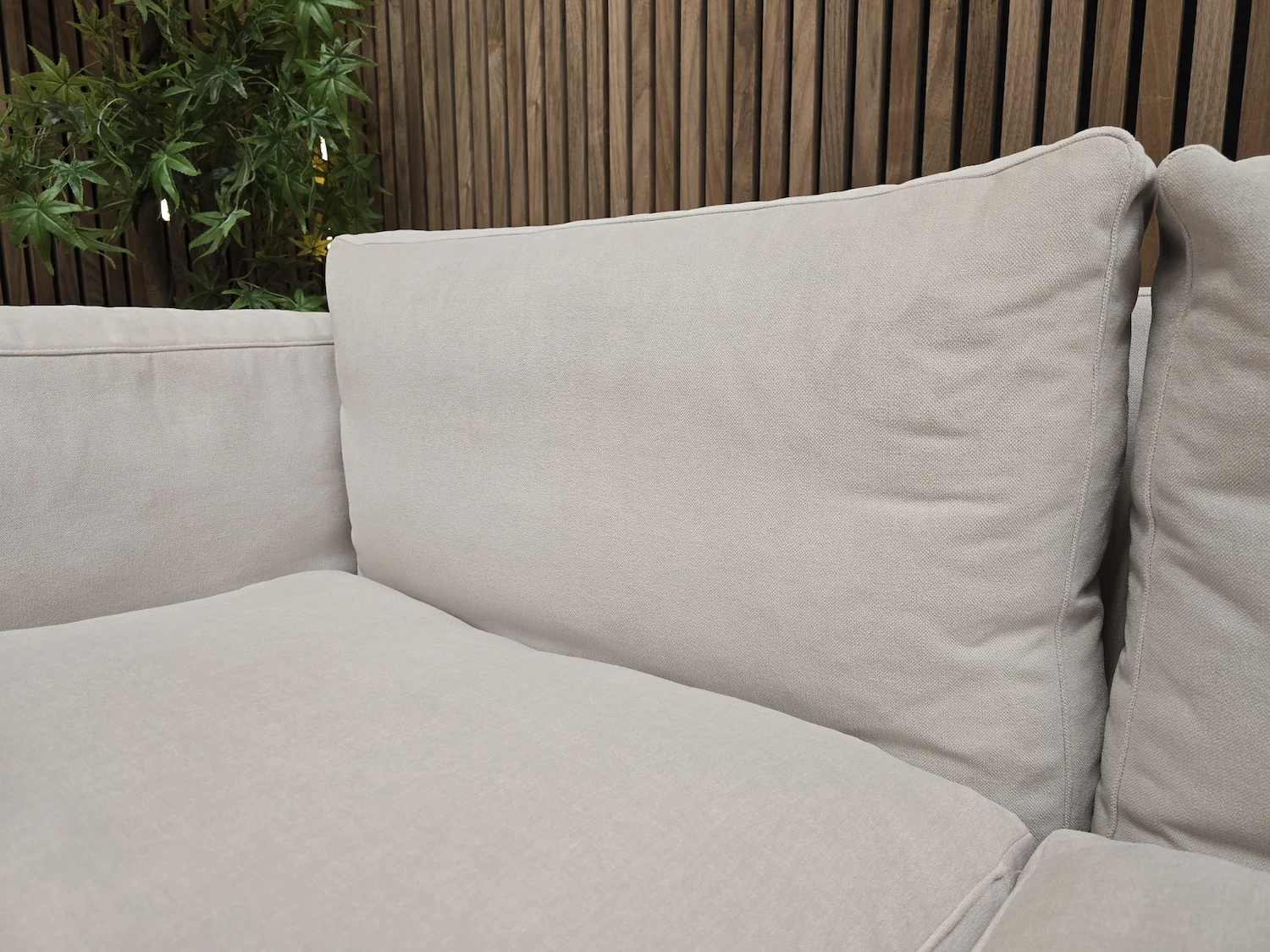 back cushion detail on the marco sofa