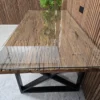 noir railway sleeper table 5 overview of the rustic railway sleeper dining table top