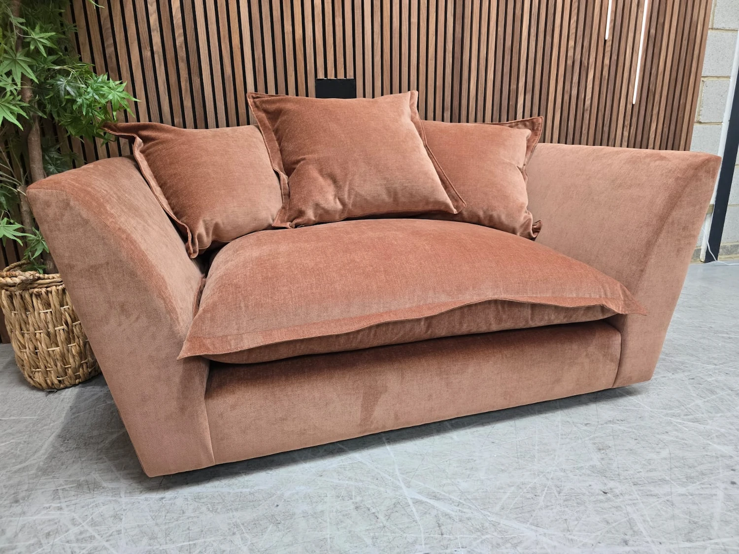 oddysey loveseat in apricot 1