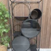retro metal and glass display unit