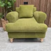teddy armchair in mossymere norfolk cotton