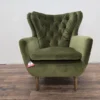 Ernest armchair in meadow smart Velvet 1 Sofa.com Ernest Art Deco Buttoned Armchair In Meadow Smart Velvet