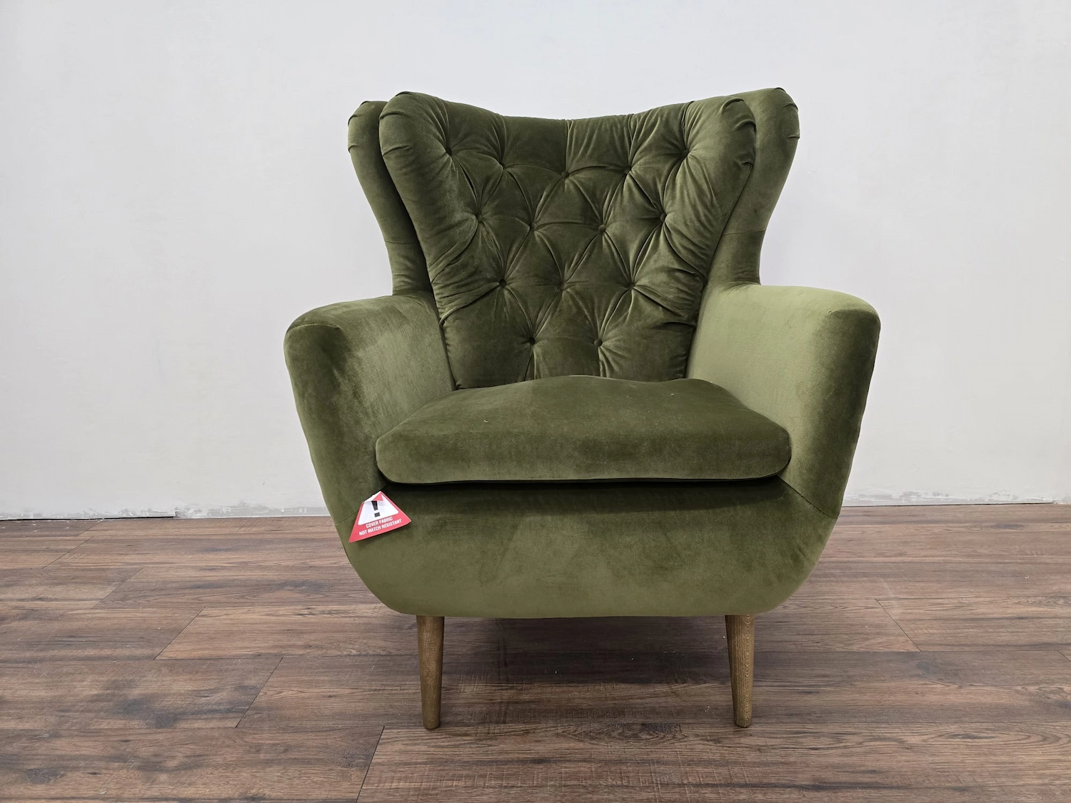 Sofa.com Ernest Art Deco Buttoned Armchair In Meadow Smart Velvet