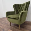 Ernest armchair in meadow smart Velvet 2