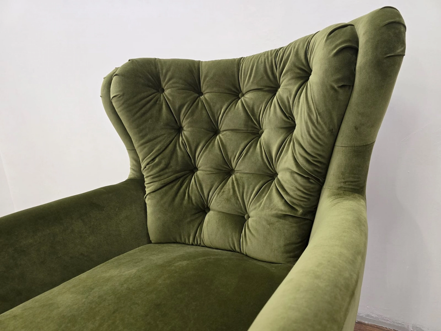 Ernest armchair in meadow smart Velvet 6
