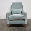 Iggy High back armchair in sage smart Velvet 1