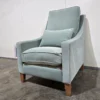 Iggy High back armchair in sage smart Velvet 2