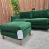 Izzy 2.5 seater in putting green aquaclean Clever Velvet 2