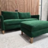 Izzy 2.5 seater in putting green aquaclean Clever Velvet 3