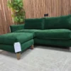 Izzy 2.5 seater in putting green aquaclean Clever Velvet