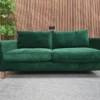 Izzy 2.5 seater in putting green aquaclean Clever Velvet 7