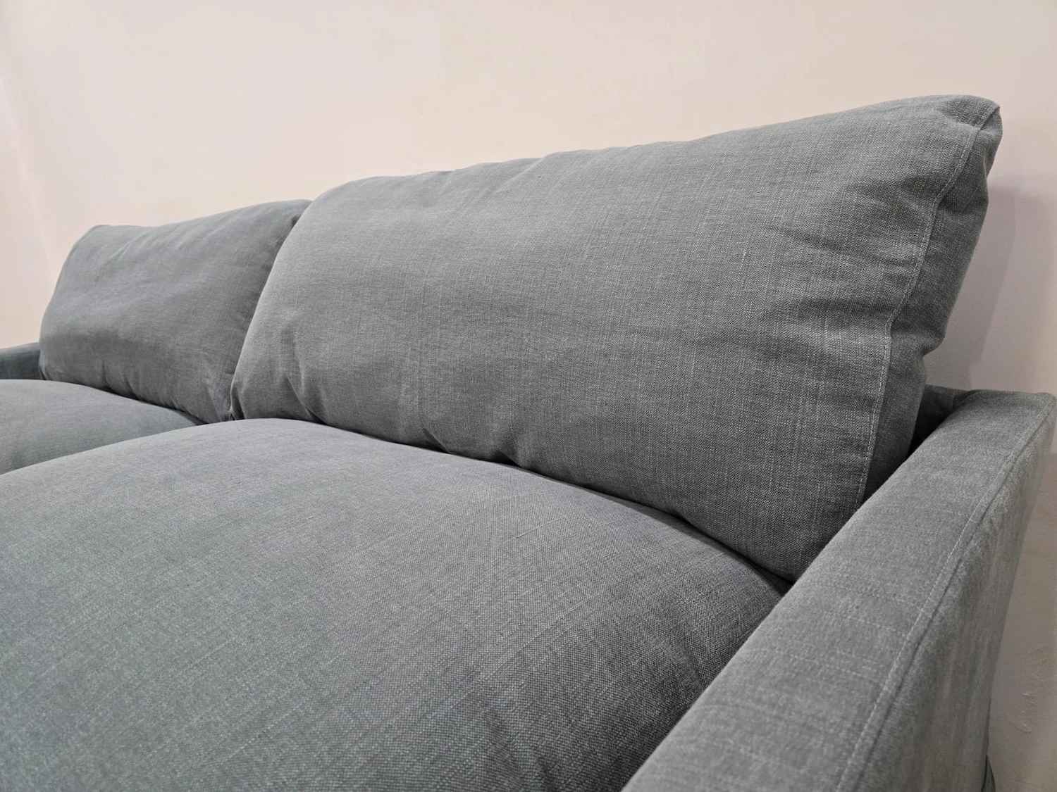 Otto 4 seater sofa in hidden cove Brushed linen cotton 8