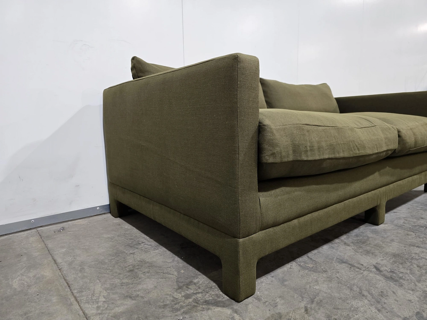 Soho home ashford petit sofa in olive linen 3