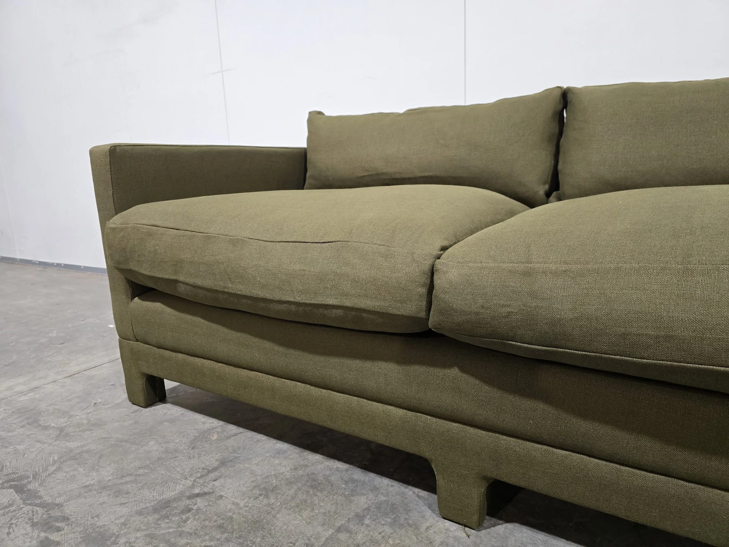 Soho home ashford petit sofa in olive linen 5