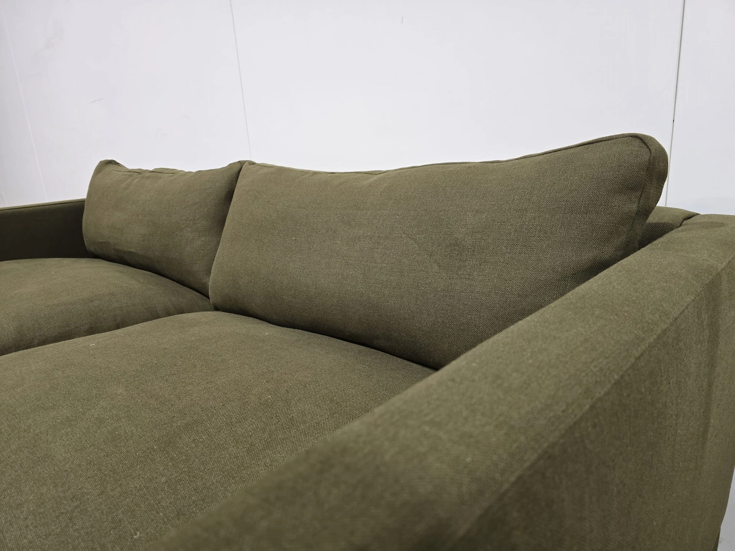 Soho home ashford petit sofa in olive linen 6