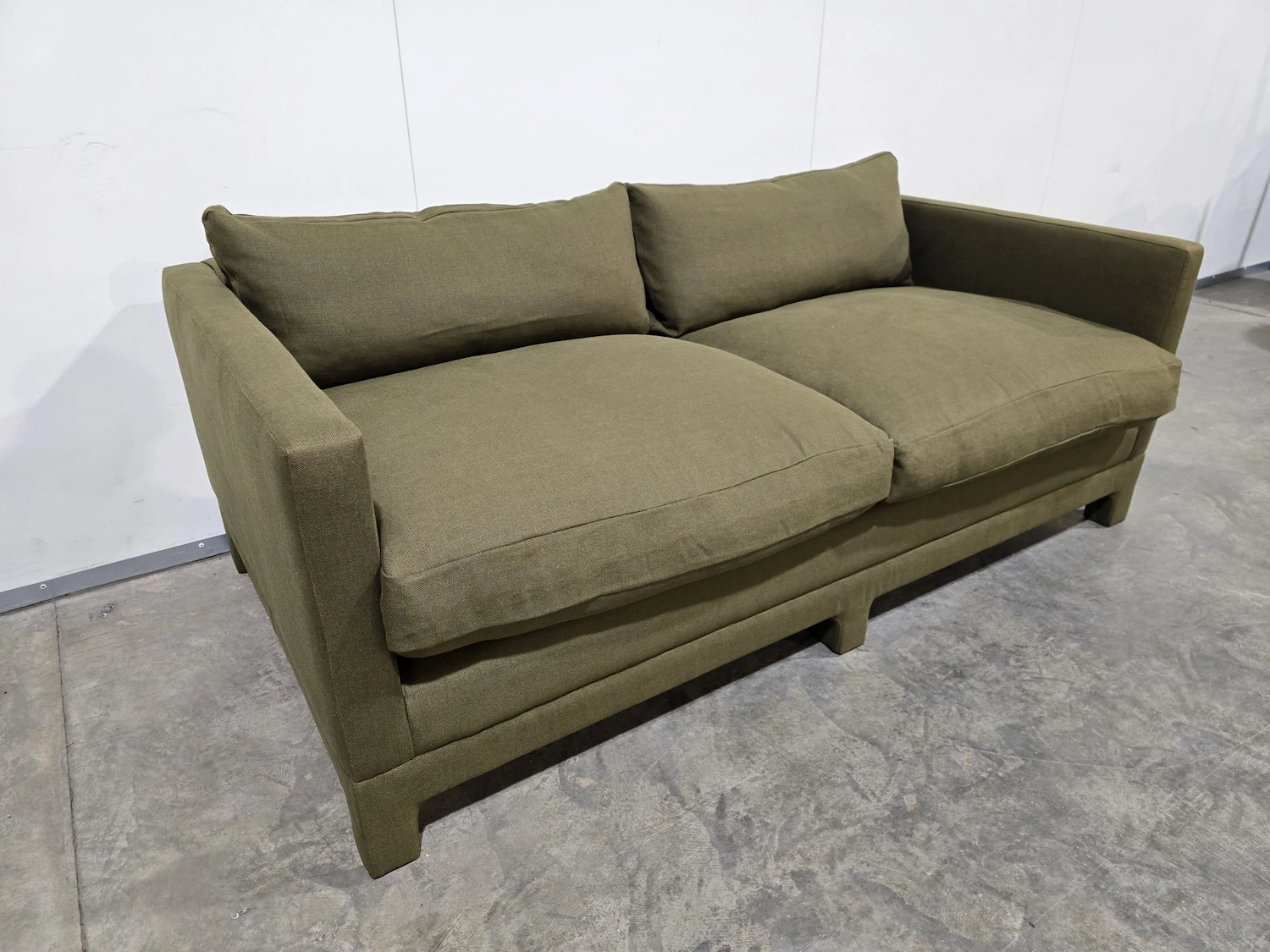 Soho home ashford petit sofa in olive linen 7