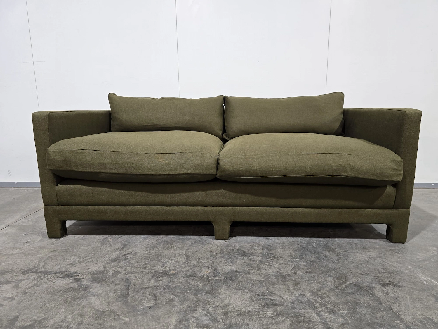 Soho home ashford petit sofa in olive linen