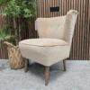 betty armchair in Gull betty art deco chair in gull fabric with a patterned back