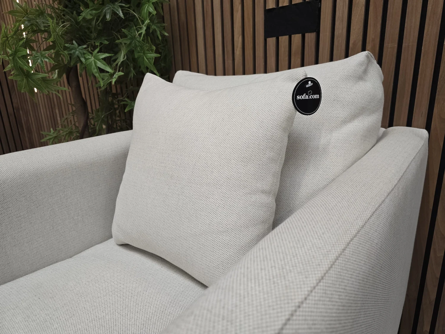 izzy armchair in pumice house basket weave 6 back cushions on the izzy armchair