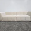 Loaf top of the blocks split modular sofa in pancake mix clever velvet