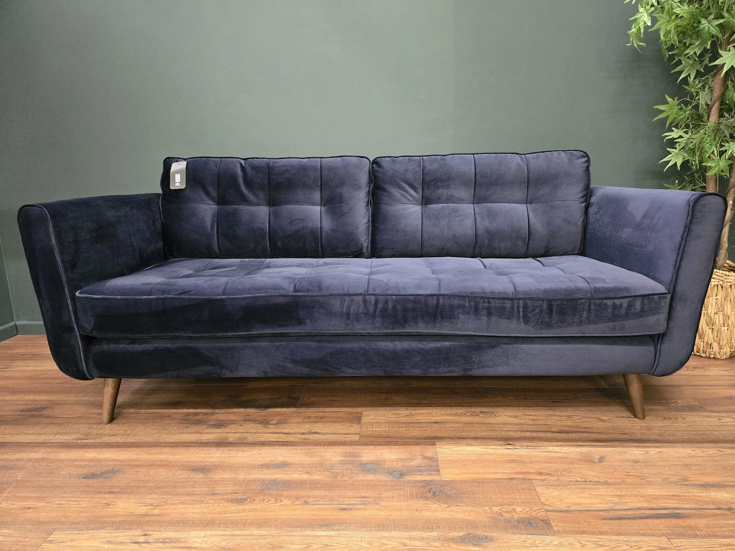 orla kiely ivy large sofa in indigo bandon velvet